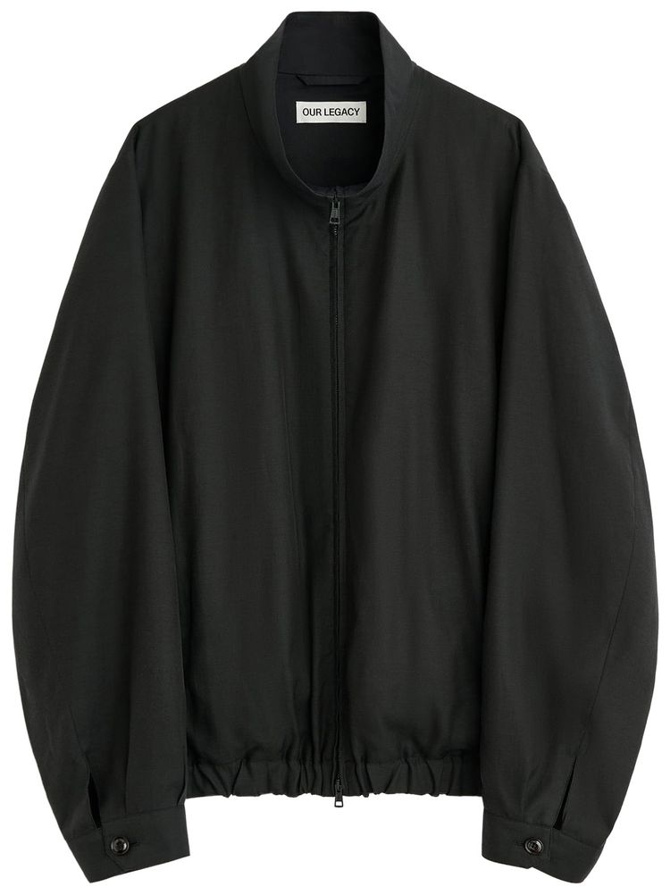 Our Legacy Casino Jacket Still Black Calm Cupro Cotton