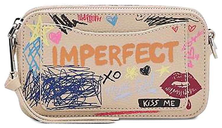 Marc Jacobs Punk Scribble Snapshot Bag BeigeMulticolor