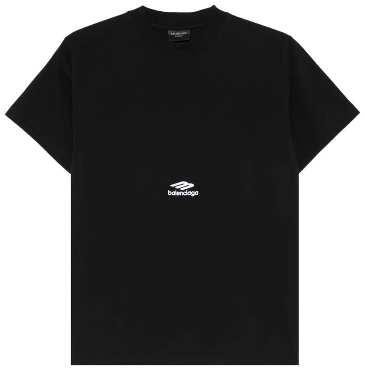 Balenciaga Short Sleeve Crew Neck T Shirt BlackWhite