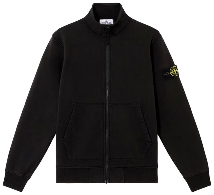 Stone Island Zip Up Cardigan Black