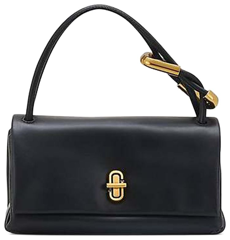 Marc Jacobs The Mini Dual Top Handle Leather Bag Black