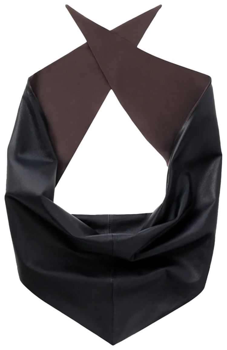 Lemaire Leather Triangle Scarf Black