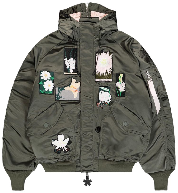 Cecilie Bahnsen x Alpha Industries Laser Cut Bomber Jacket Vintage Green