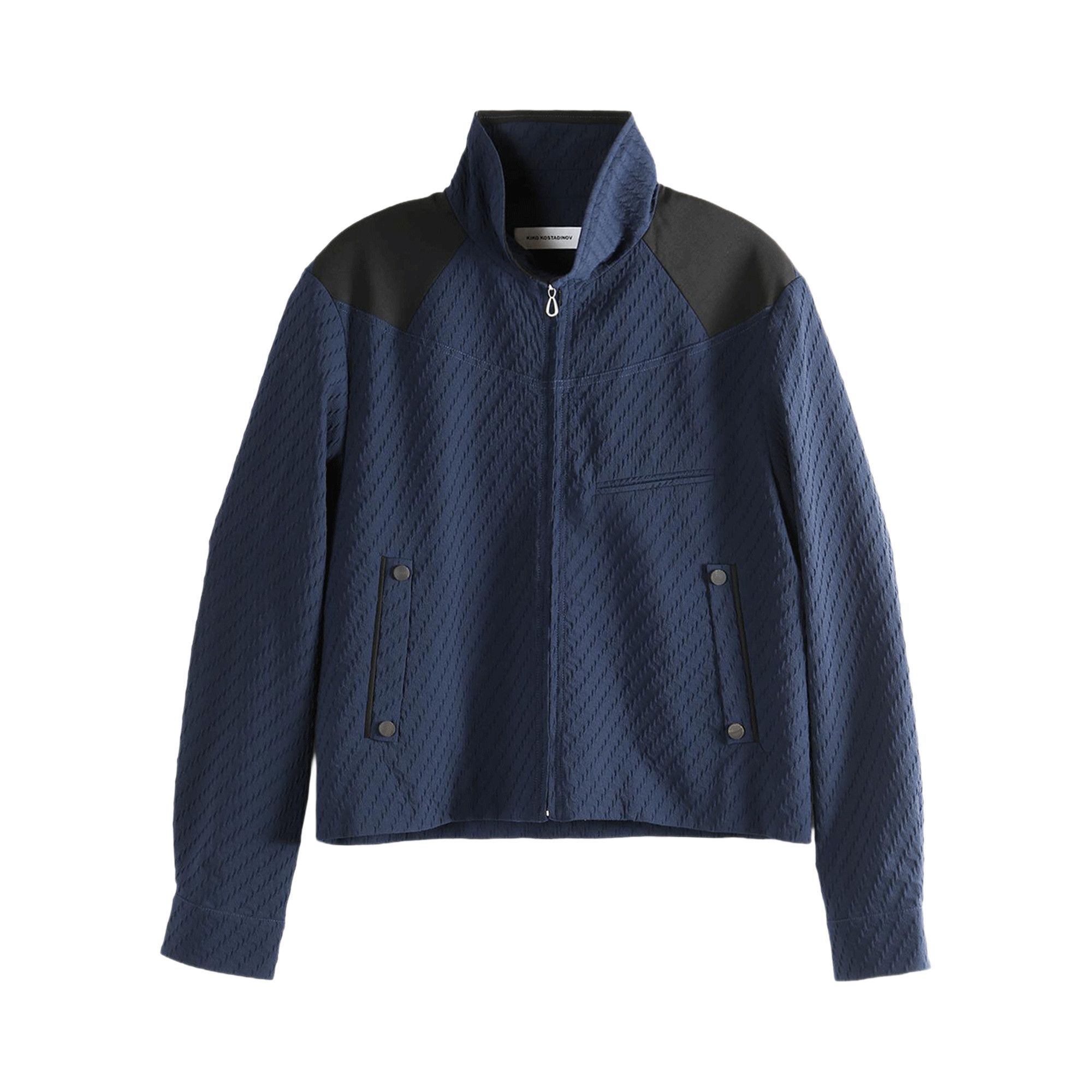 Buy Kiko Kostadinov Wavy Wool Noro Blazer 'Abyss Blue' - KKSS26J19