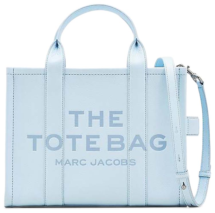 Marc Jacobs The Medium Leather Tote Bag Cloud Blue