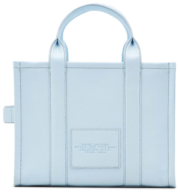 Marc Jacobs The Medium Leather Tote Bag Cloud Blue