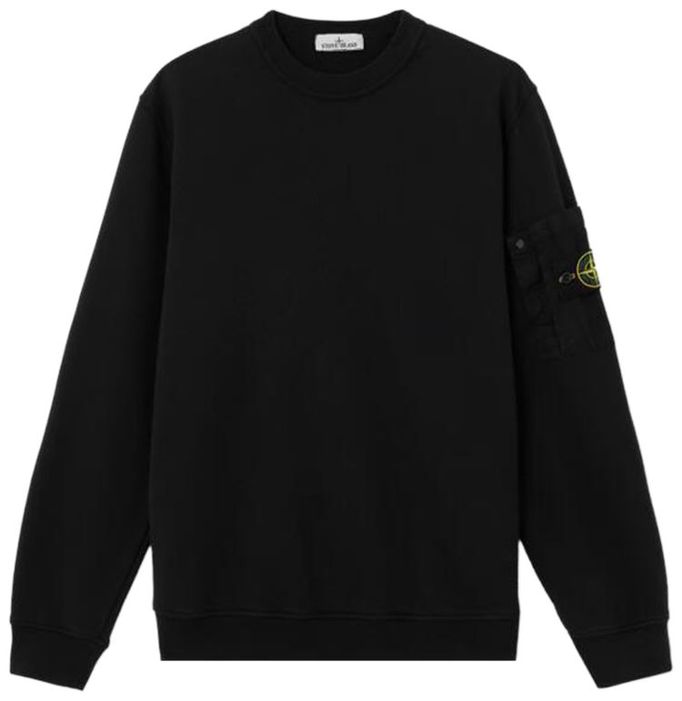 Stone Island Basic Crew Neck Sweatshirt Black