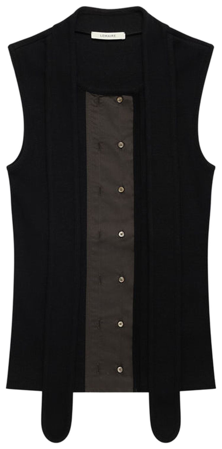 Lemaire Asymmetrical Fitted Top Black