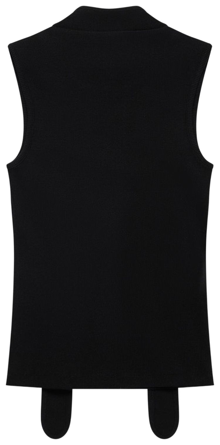 Lemaire Asymmetrical Fitted Top Black