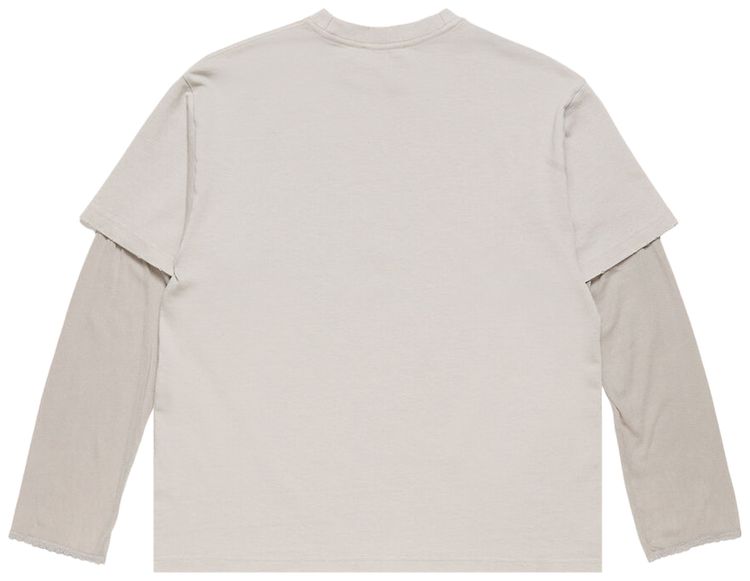 Acne Studios Printed Long Sleeve T Shirt Light Grey