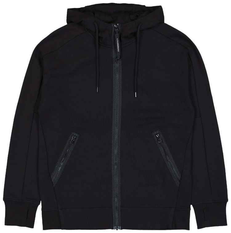 CP Company Diagonal Raised Fleece Goggle Sweatshirt Black