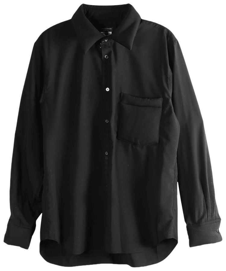 Comme des Garcons Homme Plus Long Sleeve Polo Shirt  Black