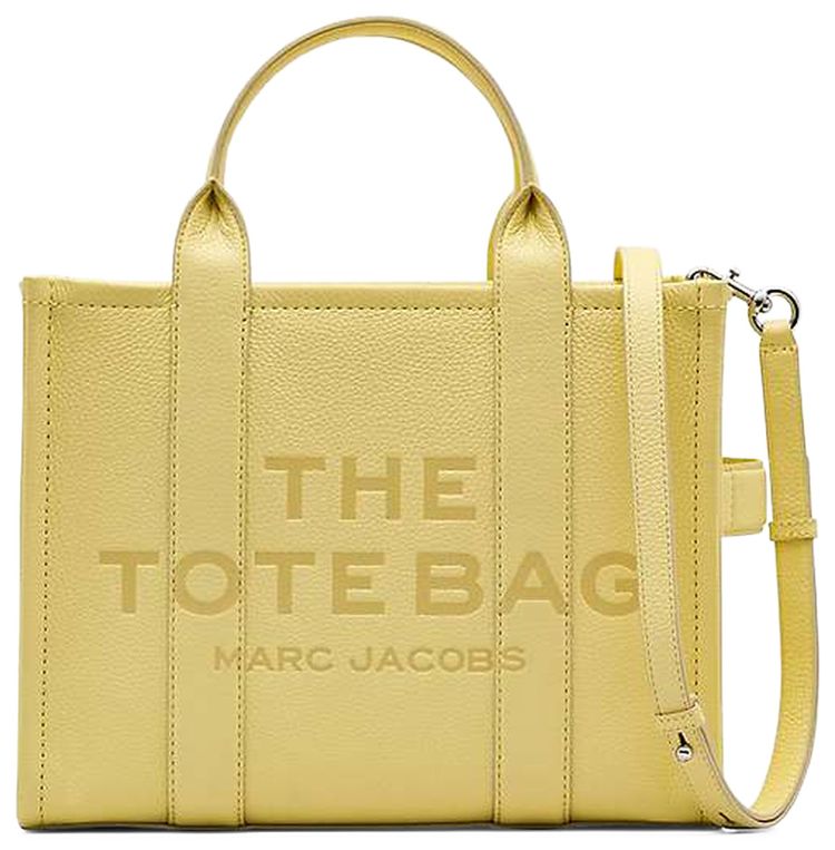 Marc Jacobs The Medium Leather Tote Bag Custard