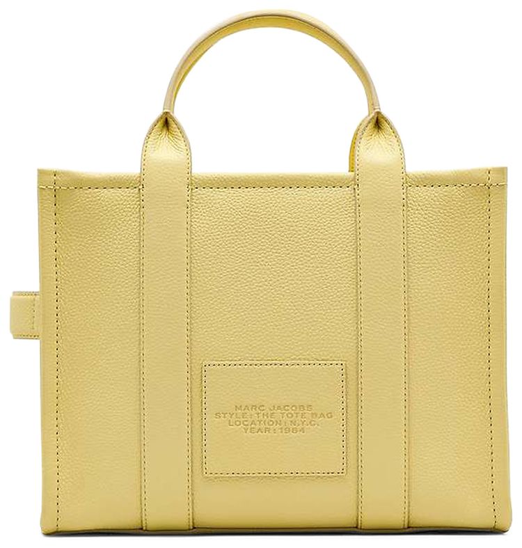 Marc Jacobs The Medium Leather Tote Bag Custard