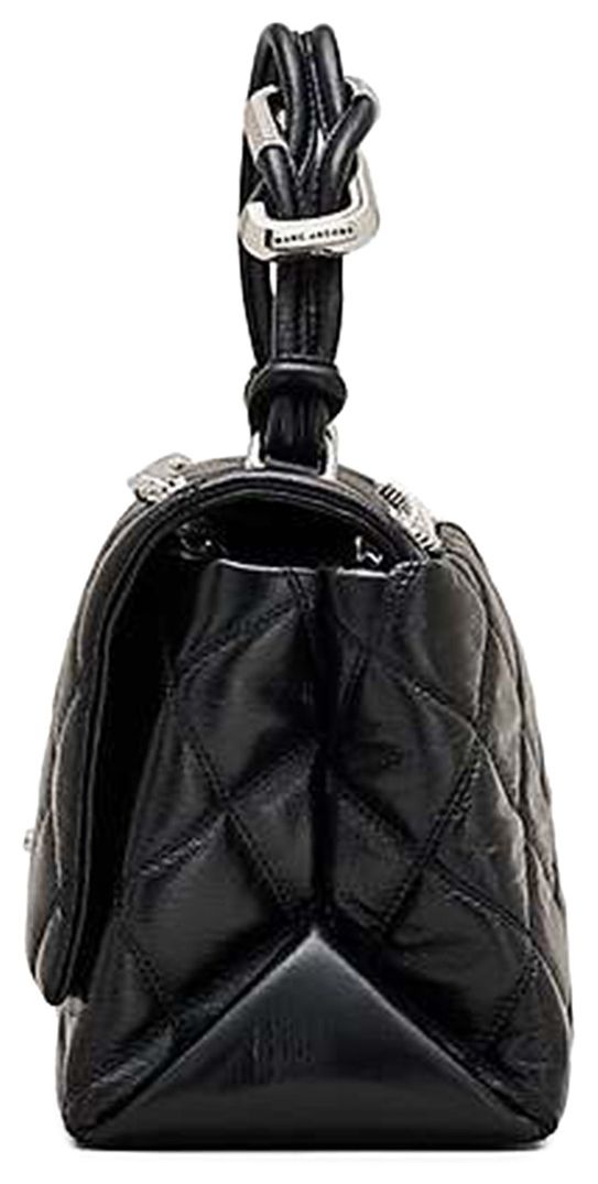 Marc Jacobs The Dual Chain Shoulder Quilted Leather Bag Black