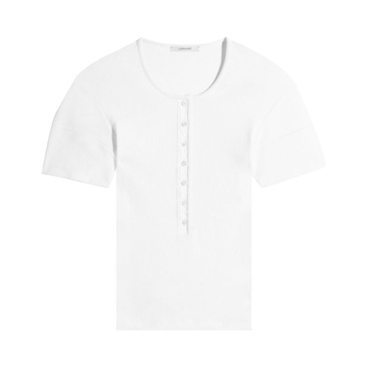 Lemaire Fitted Henley Shirt Milk