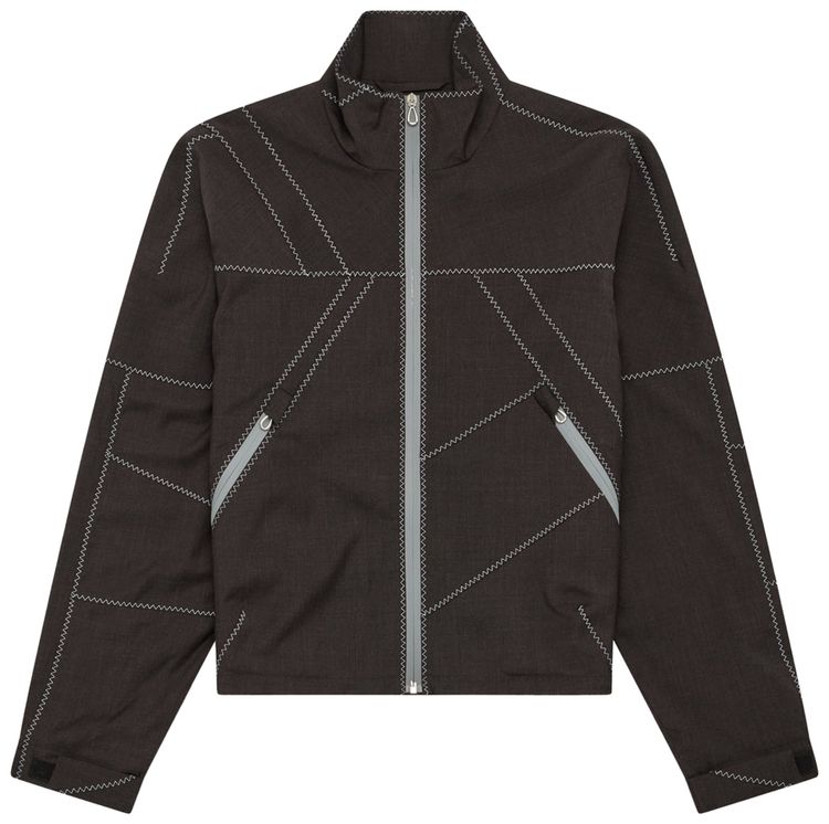 Kiko Kostadinov Melange Wool Fosco Jacket Umber Brown