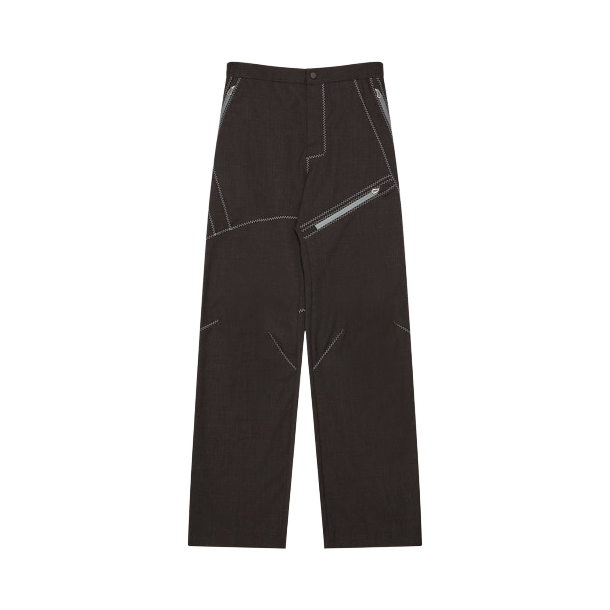 Buy Kiko Kostadinov Melange Wool Fosco Trouser 'Umber Brown