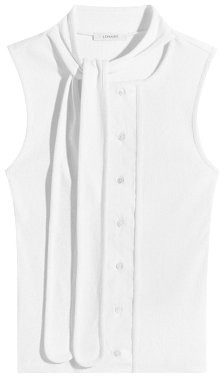 Lemaire Asymmetrical Fitted Top Milk