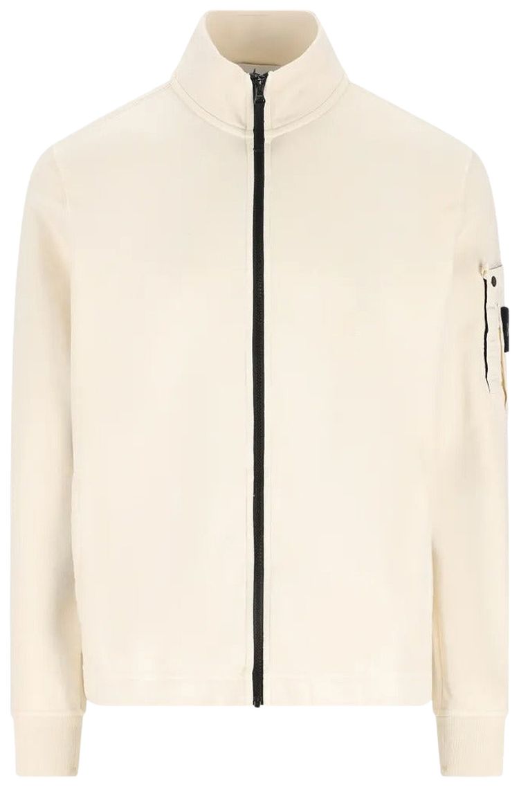 Stone Island Zip Up Cardigan Ivory