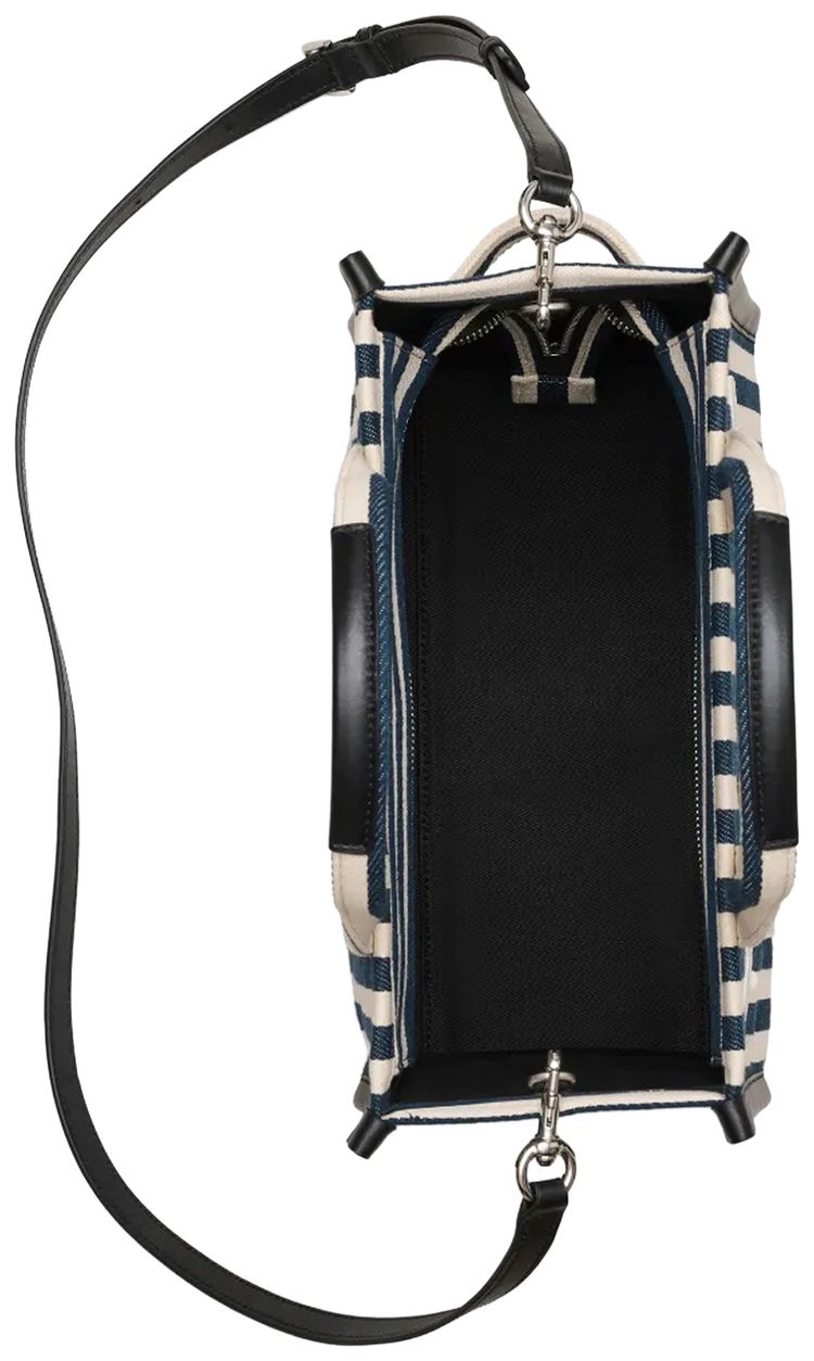 Marc Jacobs Stripe Canvas Medium Tote Bag Blue Sea