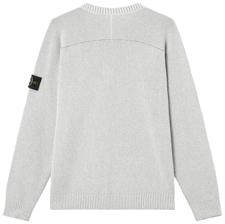 Stone Island Basic Crew Neck Sweatshirt Melange Pearl Grey
