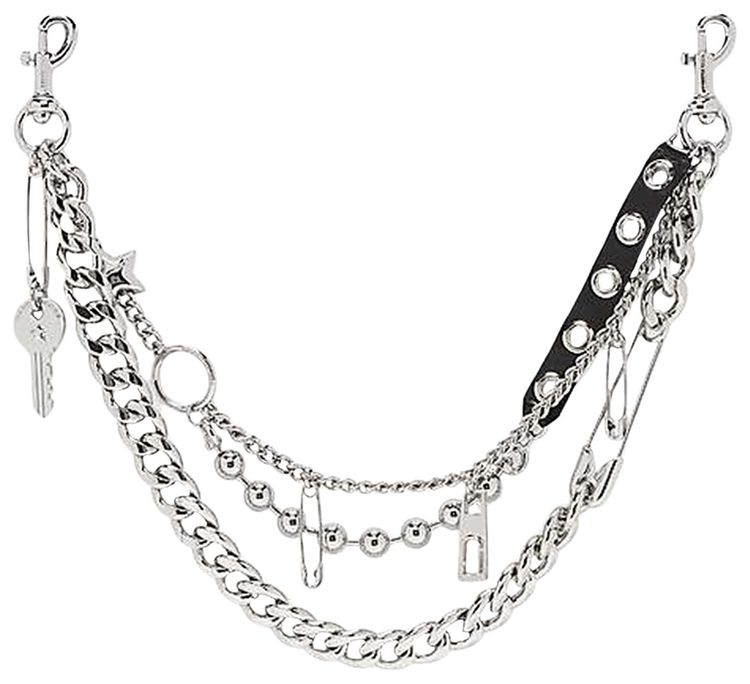 Marc Jacobs Grommet Charm Chain Shoulder Strap Nickel
