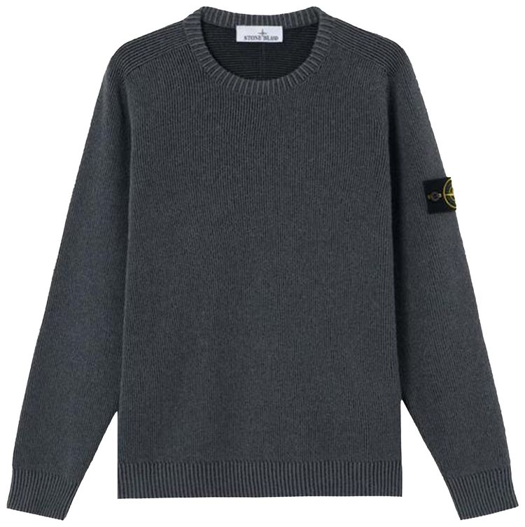 Stone Island Basic Crew Neck Sweatshirt Melange Charcoal