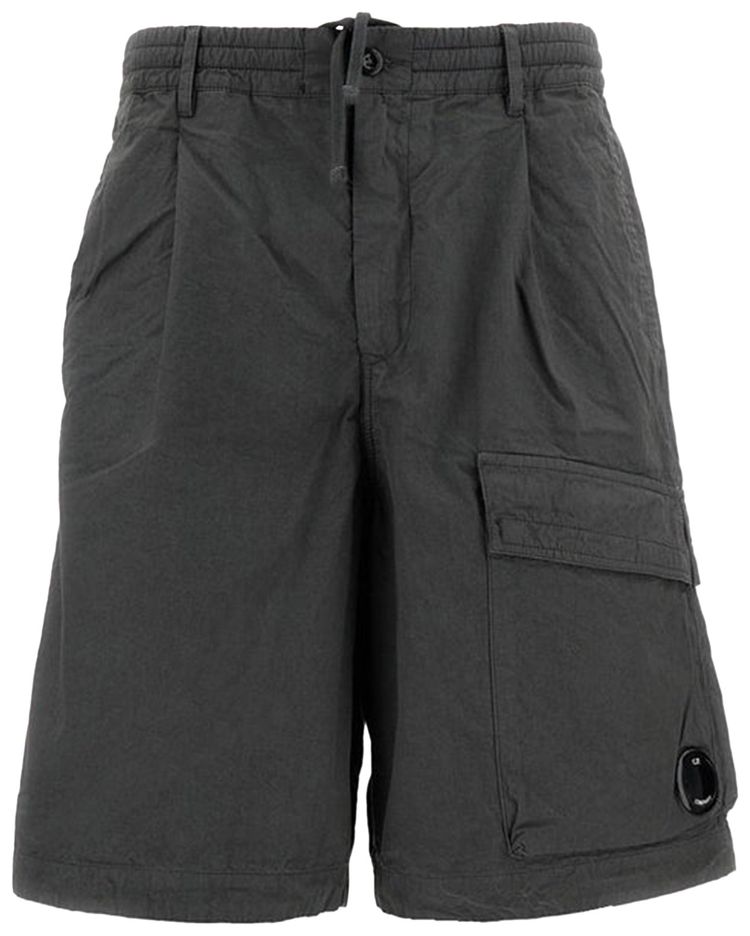 CP Company Micro Reps Boxy Lens Shorts Gunmetal
