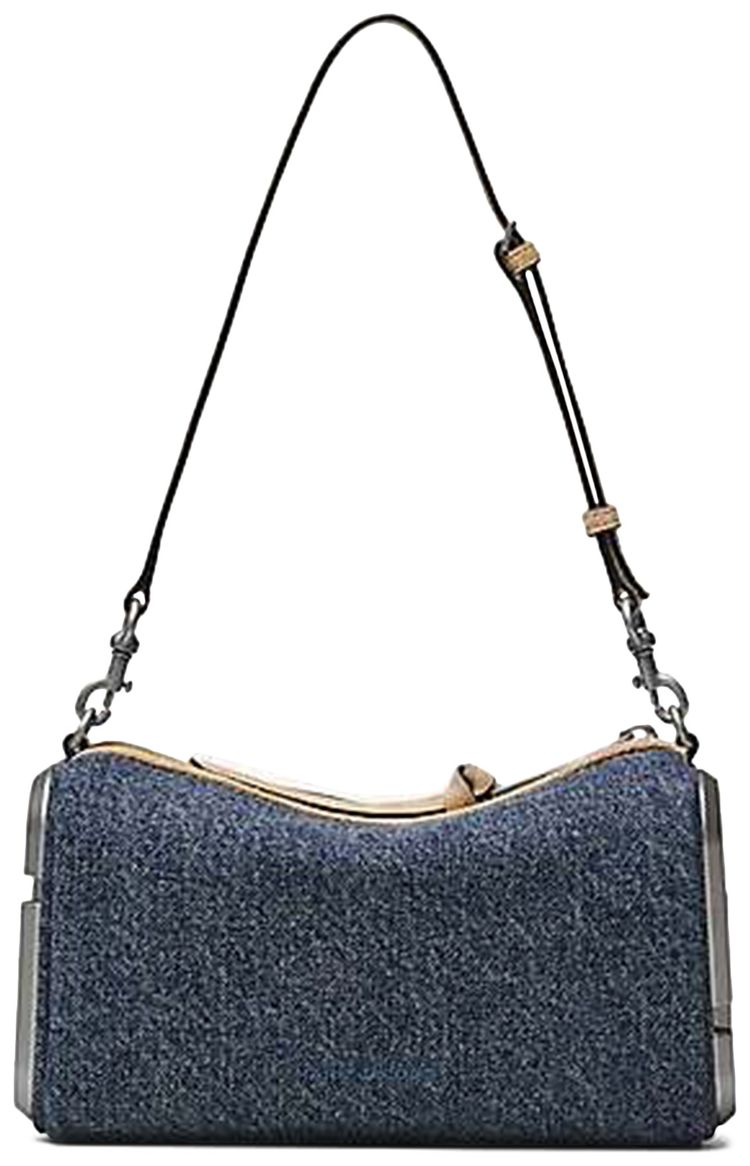 Marc Jacobs Denim Suede Snapshot Shoulder Bag Dark Wash
