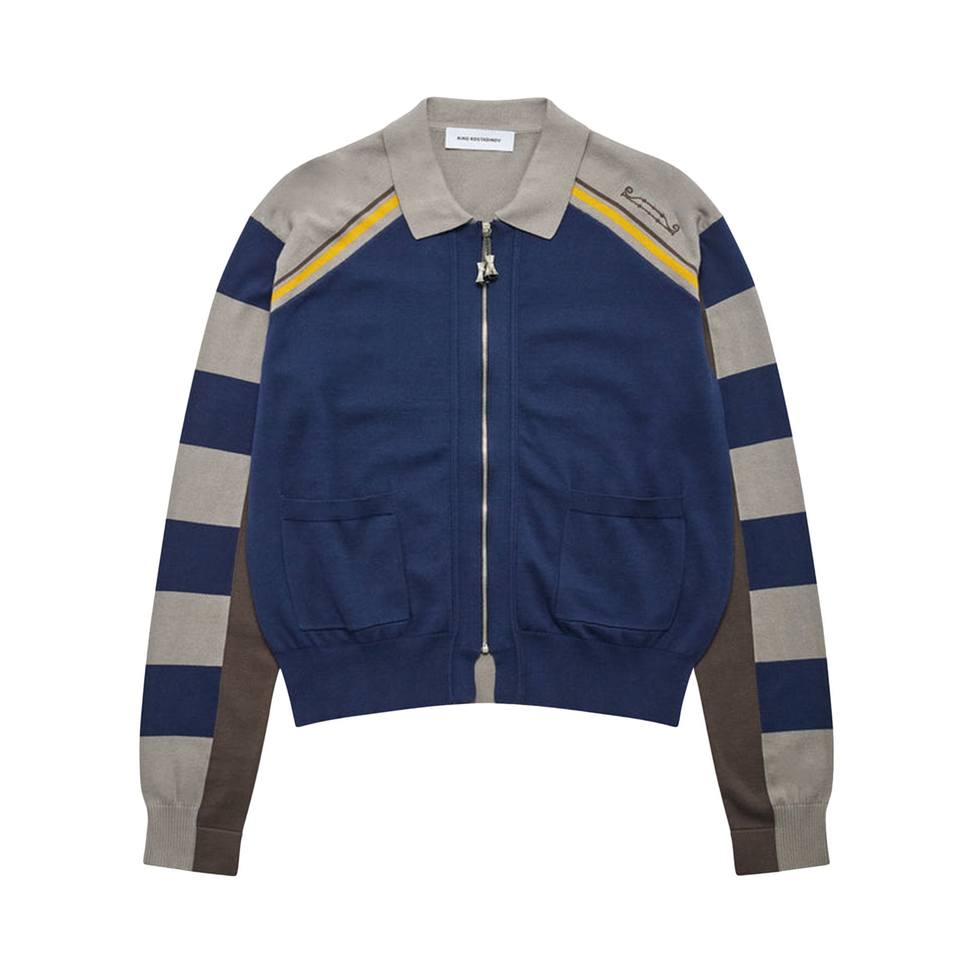 Buy Kiko Kostadinov Combed Cotton Kest Cardigan 'Navy/Anchor