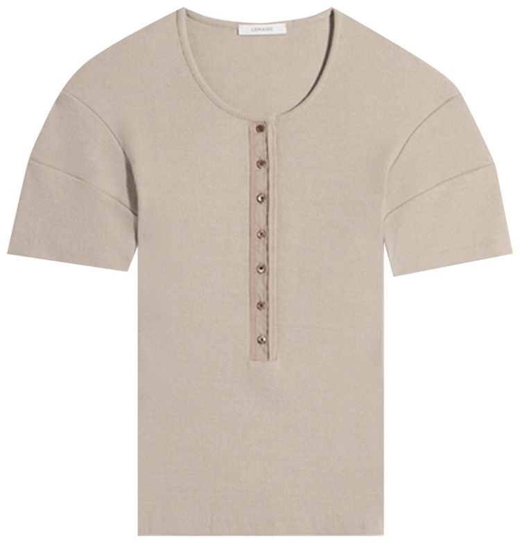 Lemaire Fitted Henley Shirt Sage