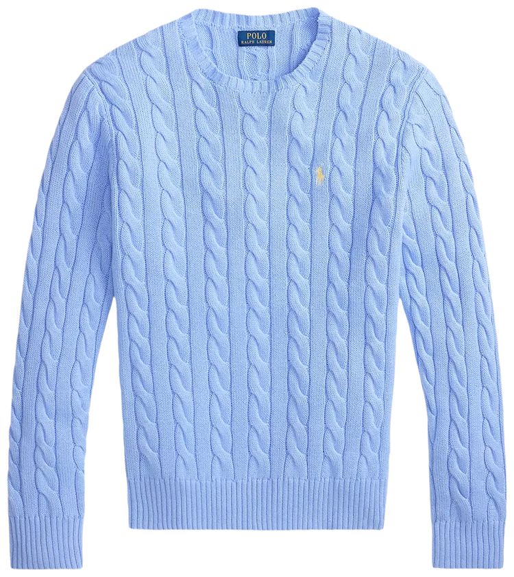 Polo Ralph Lauren Cable Knit Crewneck Sweater Austin Blue