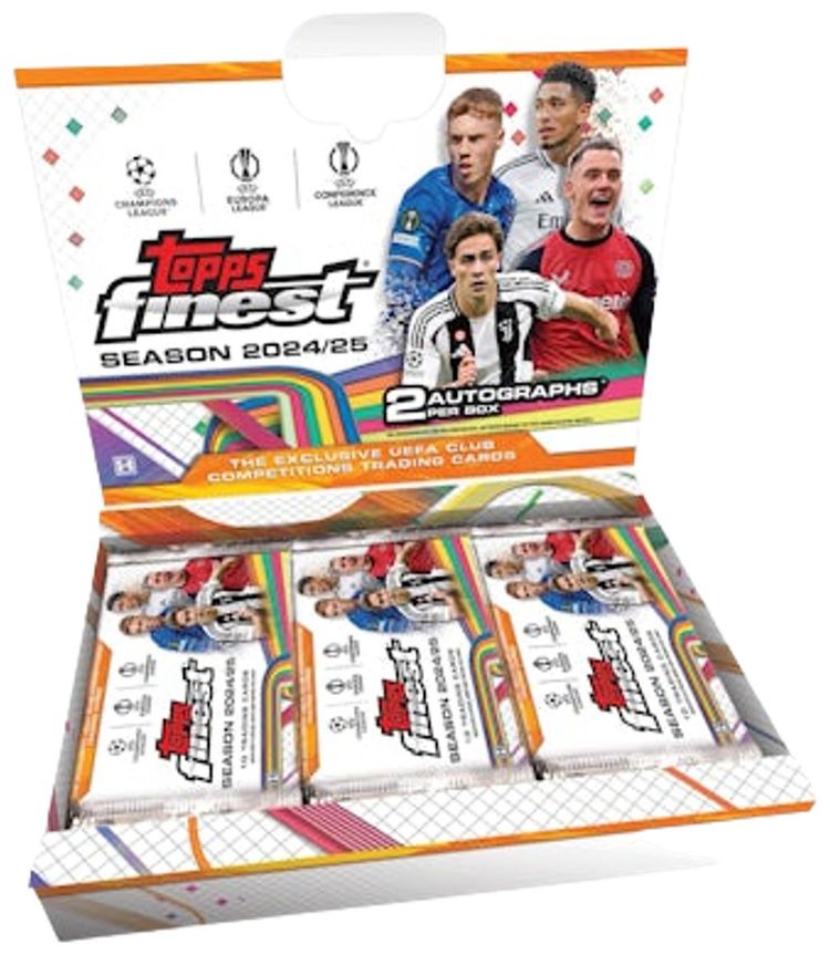 2024 25 Topps Finest UEFA Club Competitions Soccer Hobby Box
