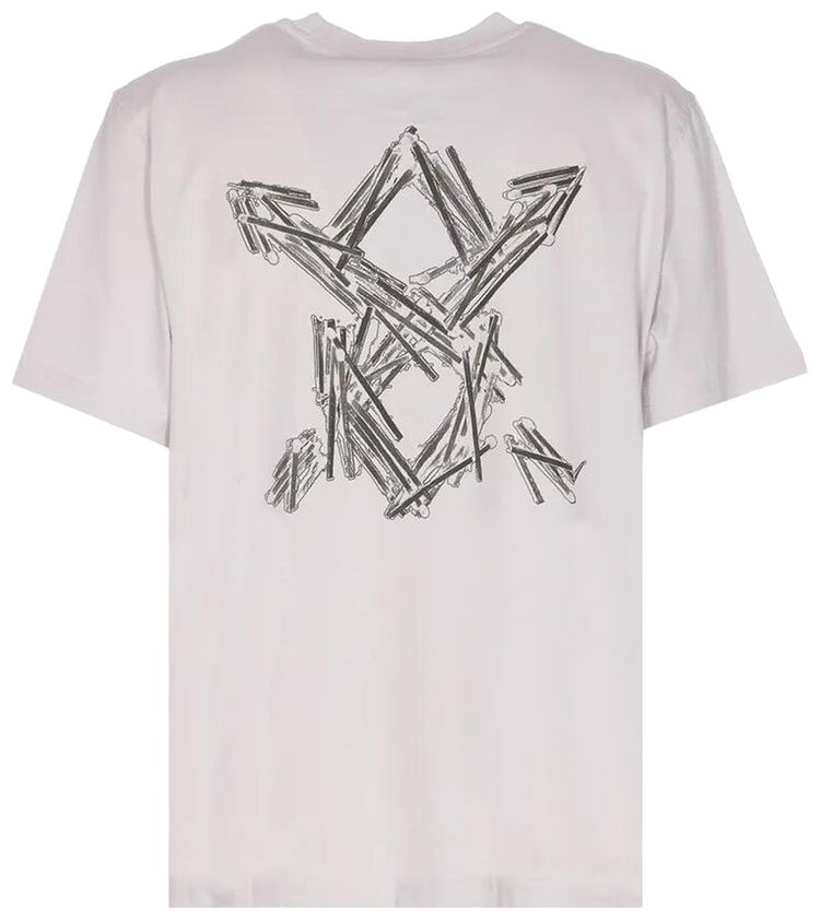 Daily Paper Matchstick Shield T Shirt Micro Chip Grey