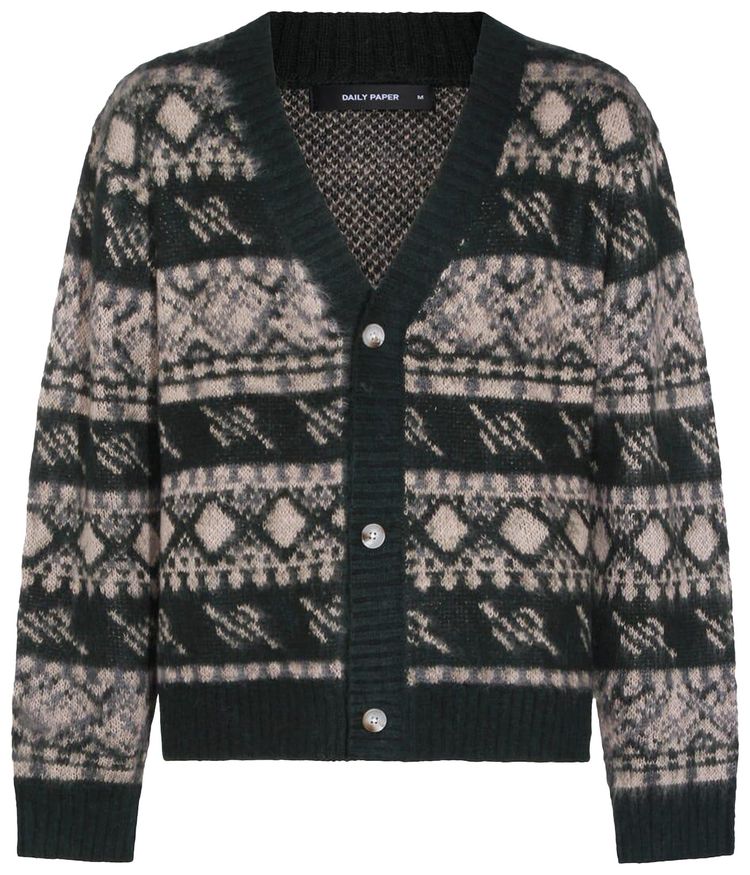 Daily Paper Pattern Check Cardigan Multicolor