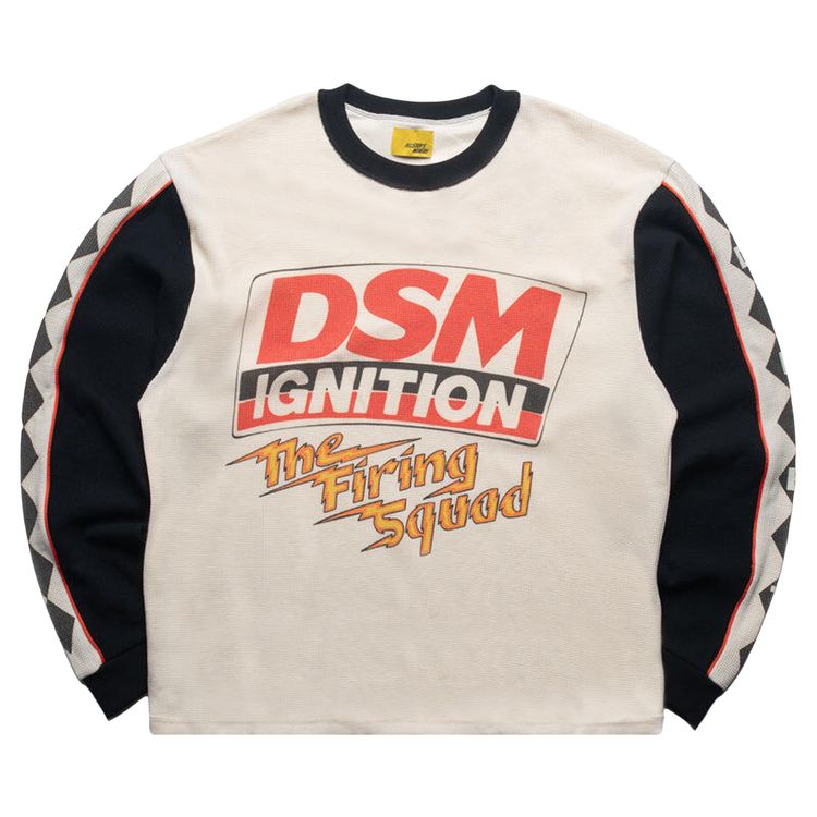 Diet Starts Monday Ignition Waffle Long Sleeve Antique WhiteBlack
