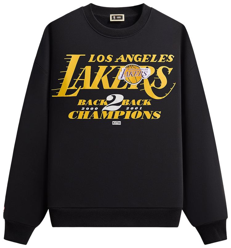 Kith For NBA All Star Los Angeles Lakers Nelson Crewneck Black
