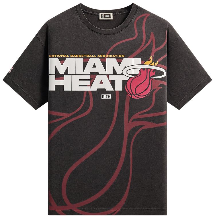 Kith For NBA All Star Miami Heat Vintage Tee Black