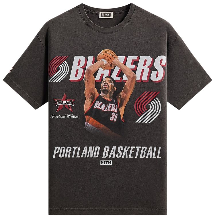 Kith For NBA All Star Portland Trail Blazers Rasheed Wallace Tee Black