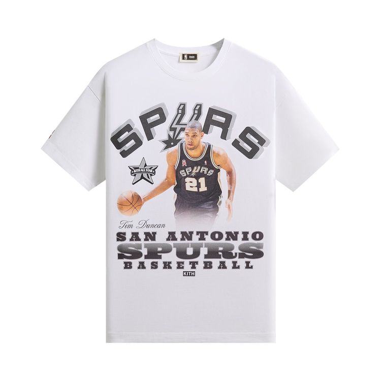 Kith For NBA All Star San Antonio Spurs Tim Duncan Vintage Tee White