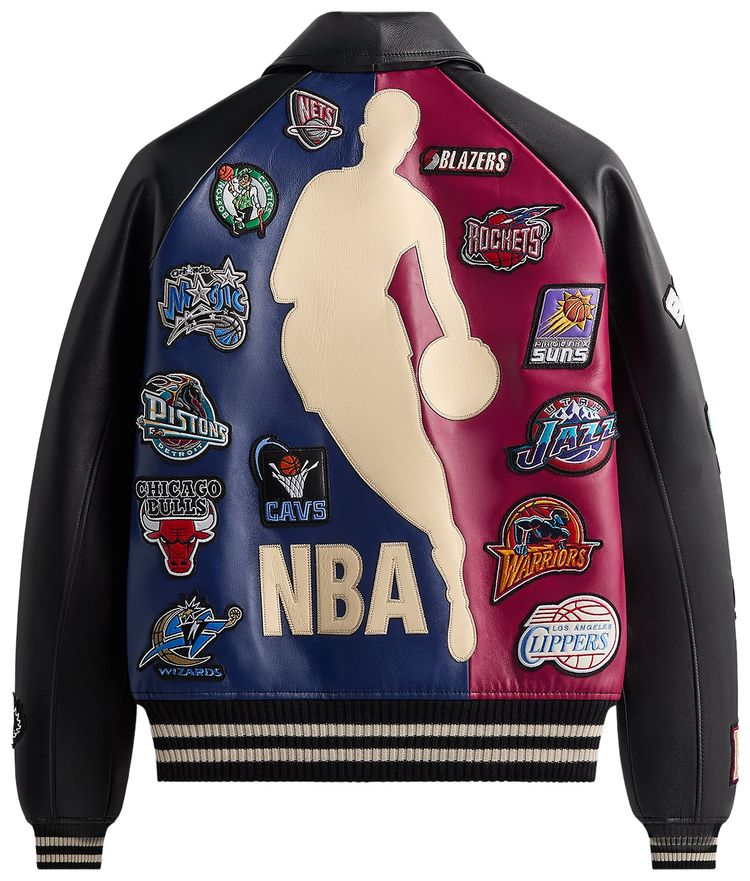 Kith x Avirex For NBA All Star Bomber Jacket BlackMulticolor
