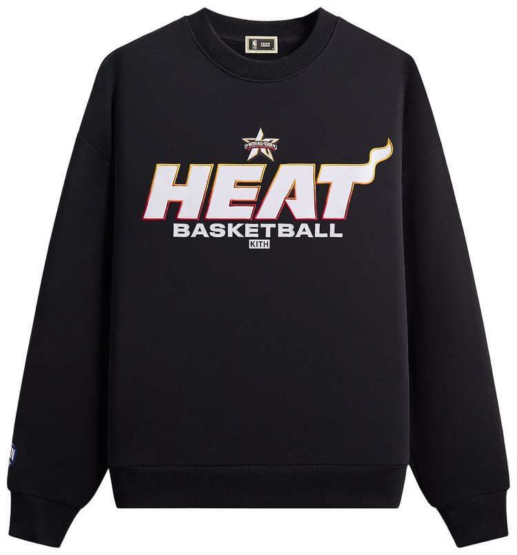 Kith For NBA All Star Miami Heat Nelson Crewneck Black