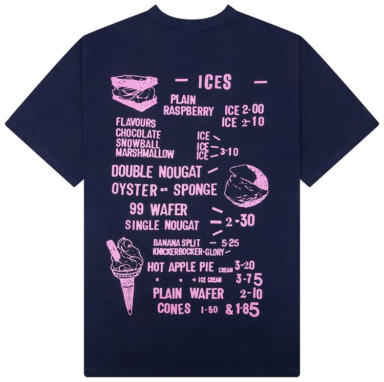 Icecream Menu Short Sleeve Tee Black Iris