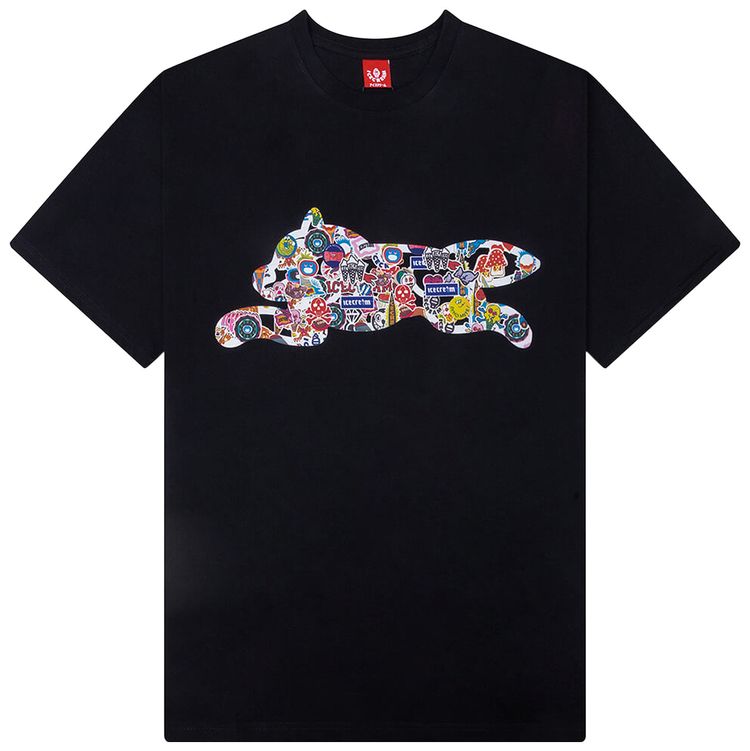 Icecream Stickers Short Sleeve Tee Black