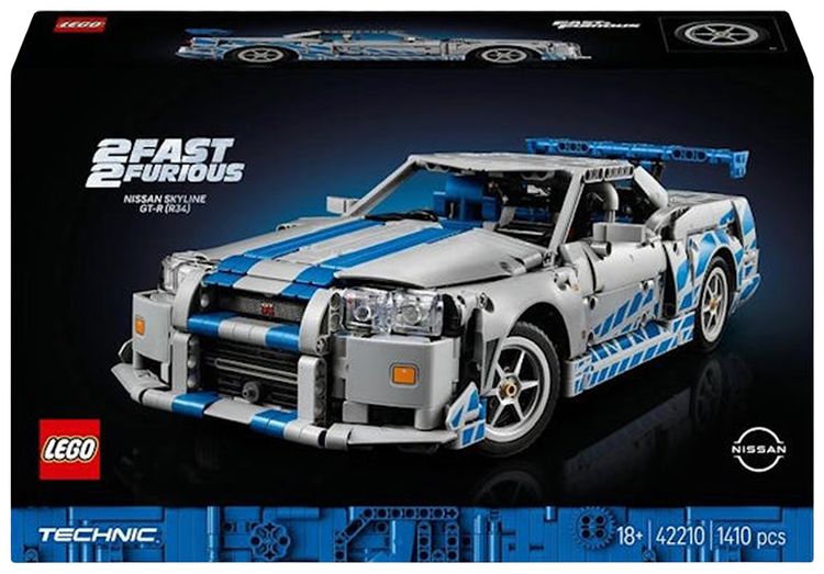 LEGO Technic 2 Fast 2 Furious Nissan Skyline Gt R R34 Car Set