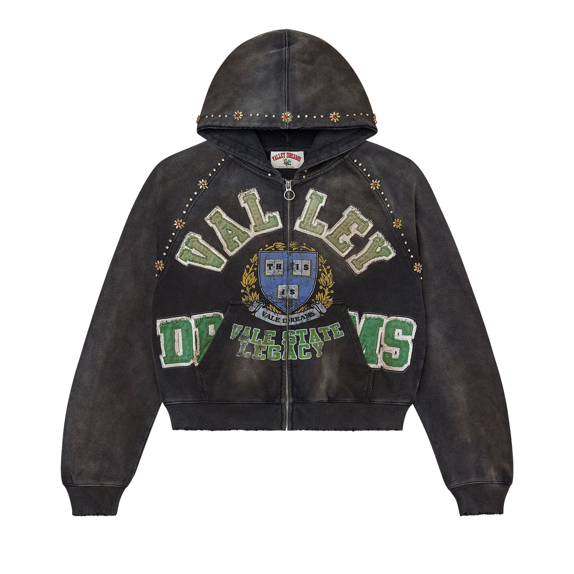 Buy Vale Forever Gem Zip Up Hoodie 'Black' - 11451 1SS2604VFGZUH