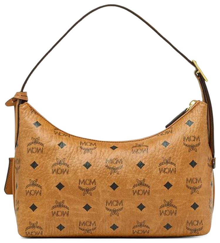 MCM Aren VI Hobo Small Bag Cognac