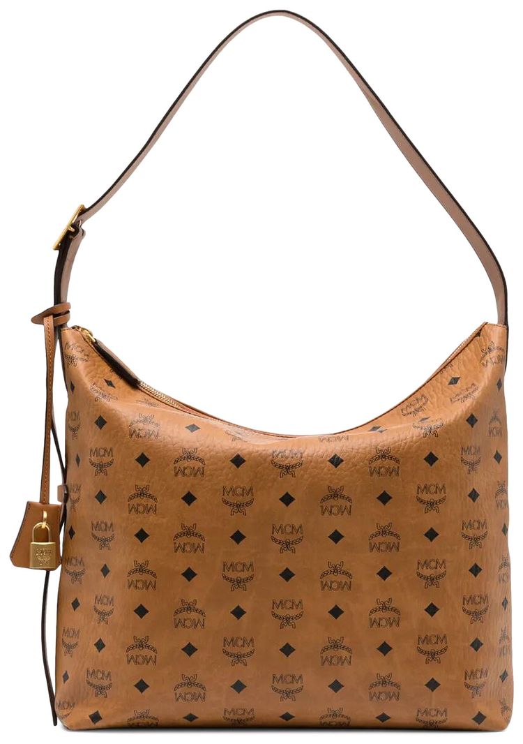 MCM Aren VI Large Hobo Bag Cognac