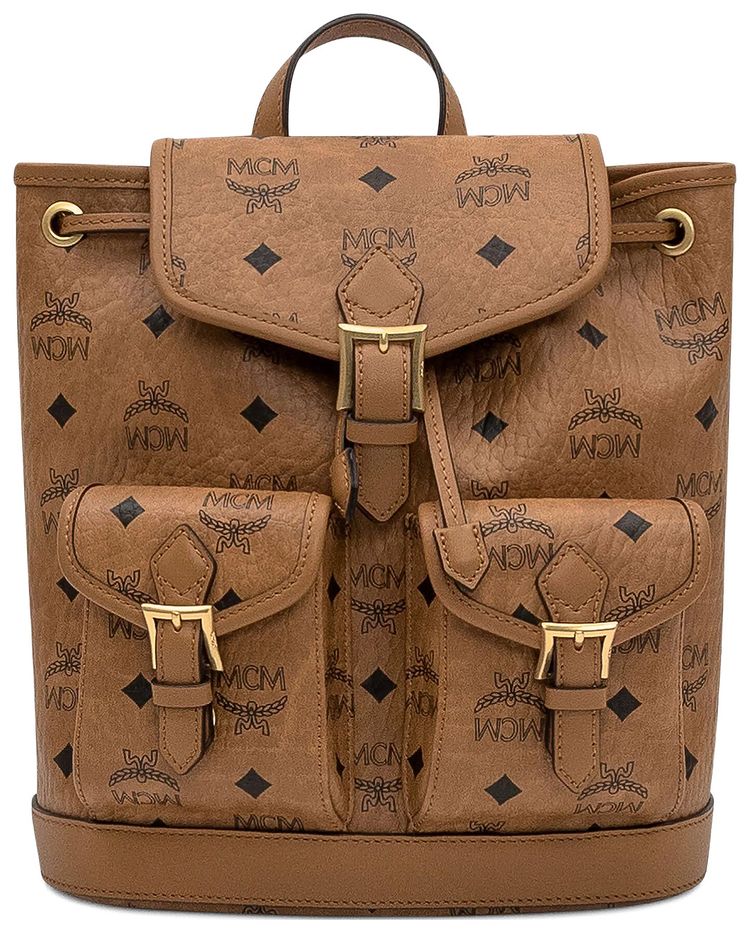 MCM Aren VI Mini Backpack Cognac